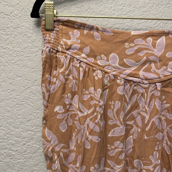 Aerie Pants Womens Small Maroon Floral Pull On Boho Peasant Hippie Festival - Picture 5 of 11